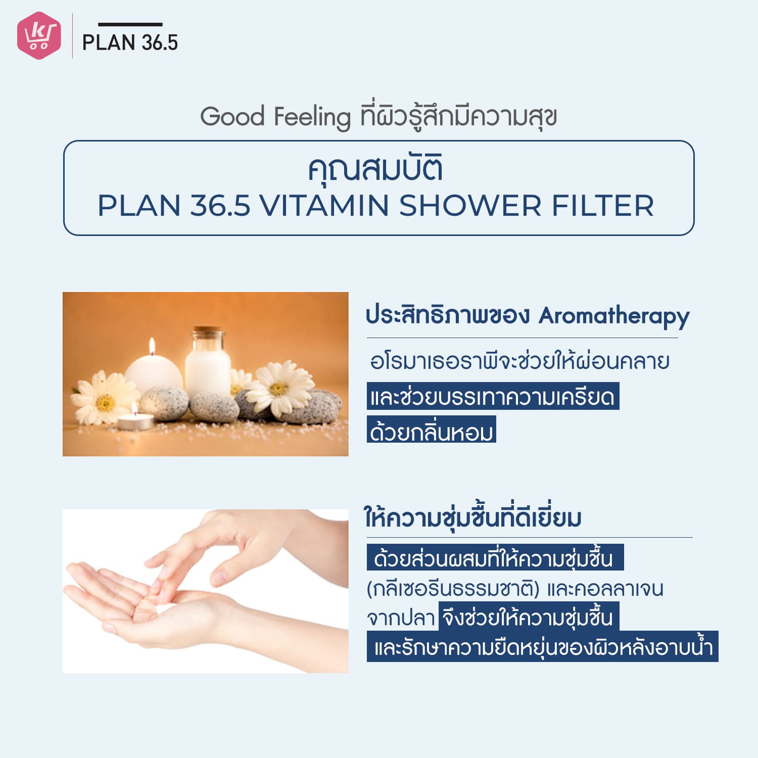 Plan 36.5 ฝักบัวกรองน้ำ ฝักบัววิตามิน ที่กรองน้ำฝักบัวจากเกาหลี กลิ่นเลม่อน - Image 9